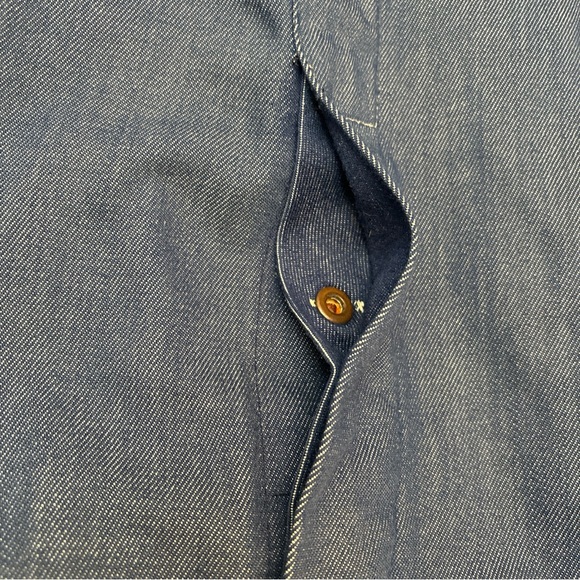 Blue Denim BIB OVERALLS Montgomery Ward VINTAGE 70 S USA Made Men's Size 50 X 30 - Picture 6 of 16